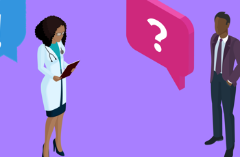 Female doctor answering questions